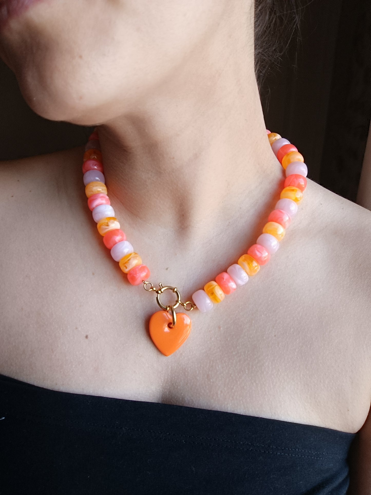 Collier alma orange