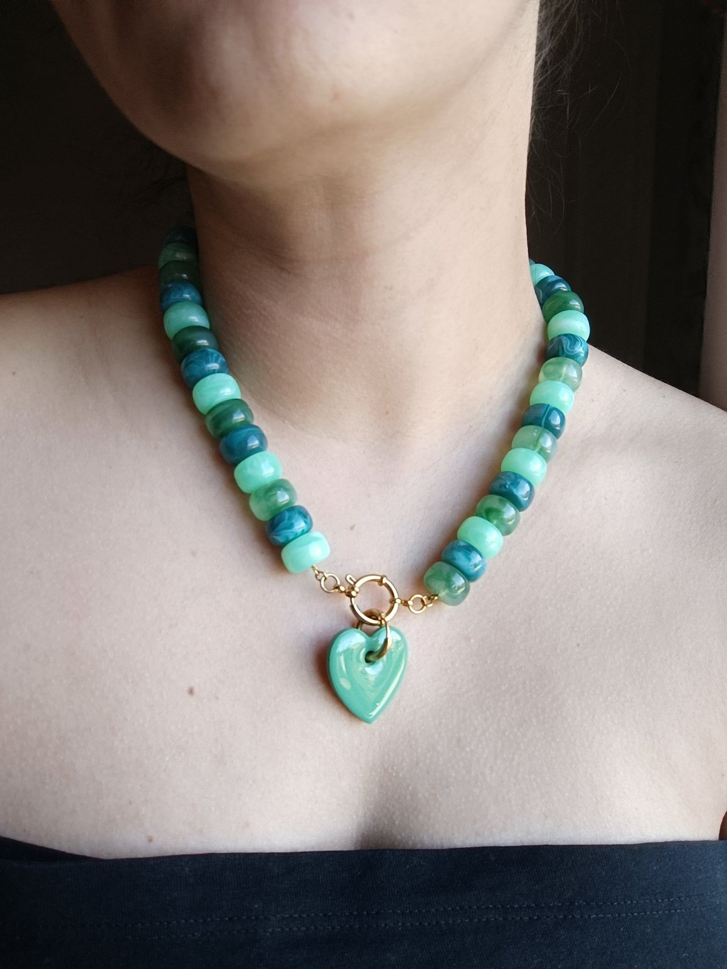 Collier alma vert