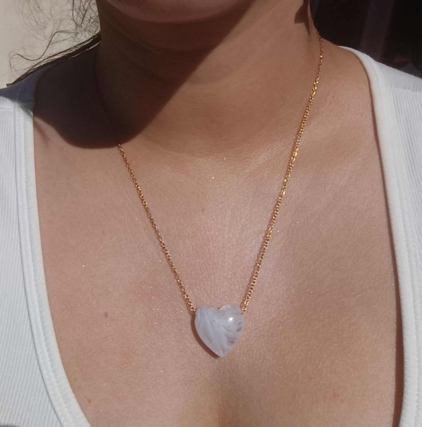 Parure collier et bracelet élastique