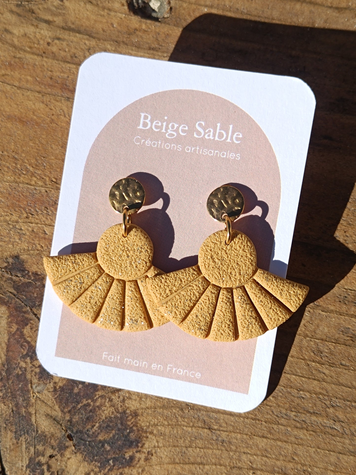 Boucles éventails jaunes d'automne