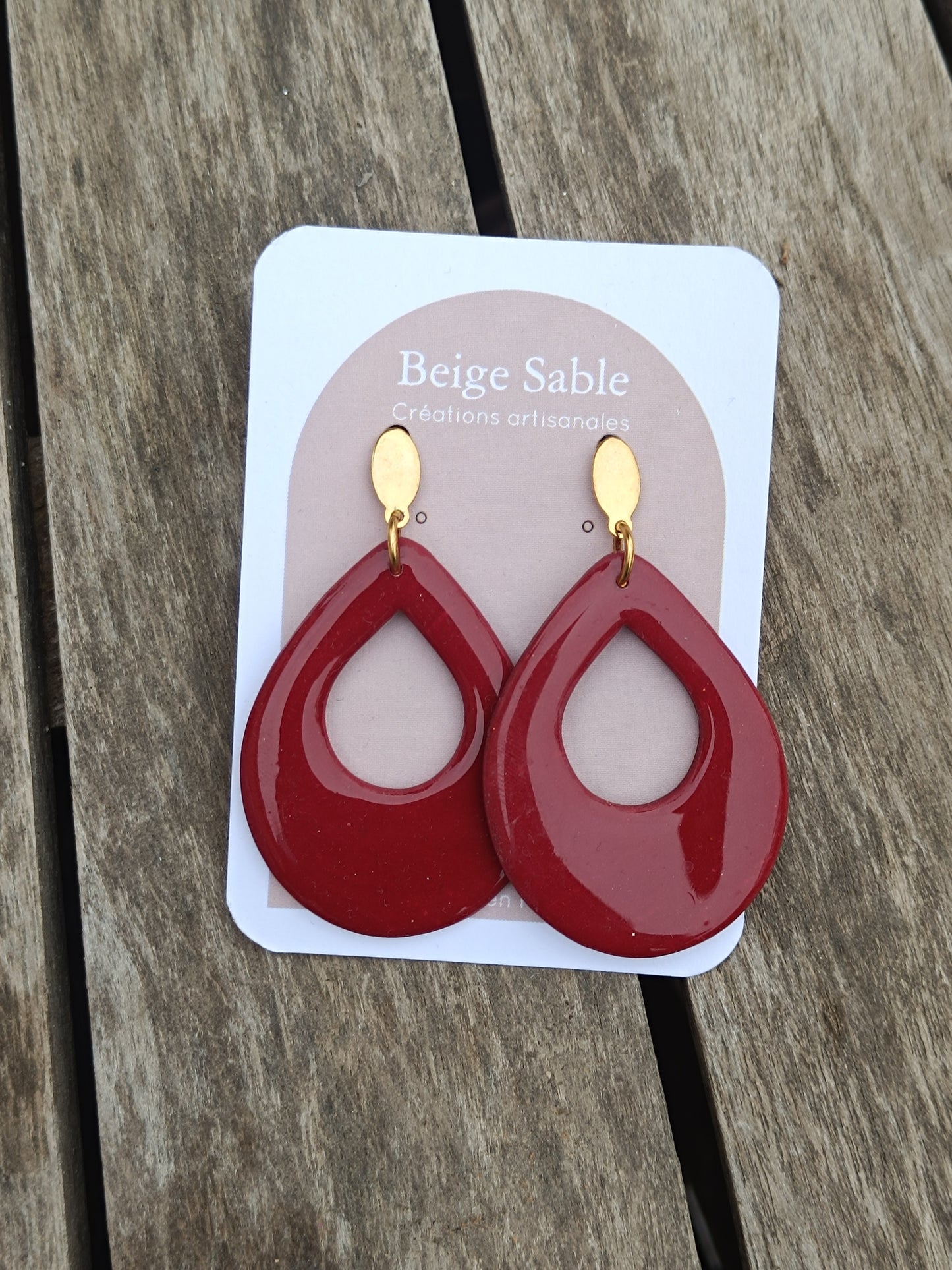 Boucles Leïla bordeaux