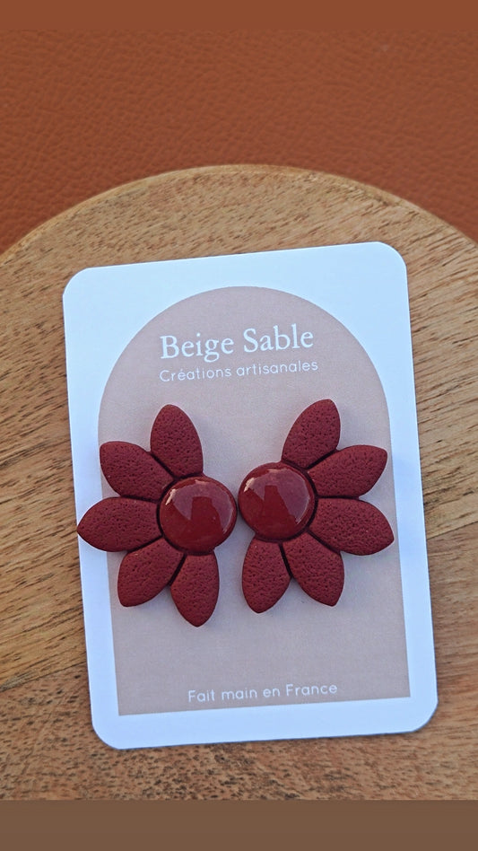 Boucles Maggie bordeaux