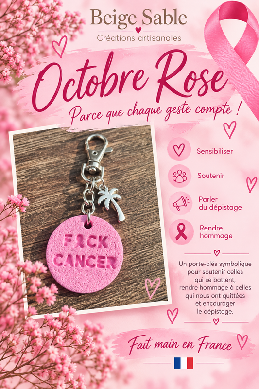 Porte clés octobre rose