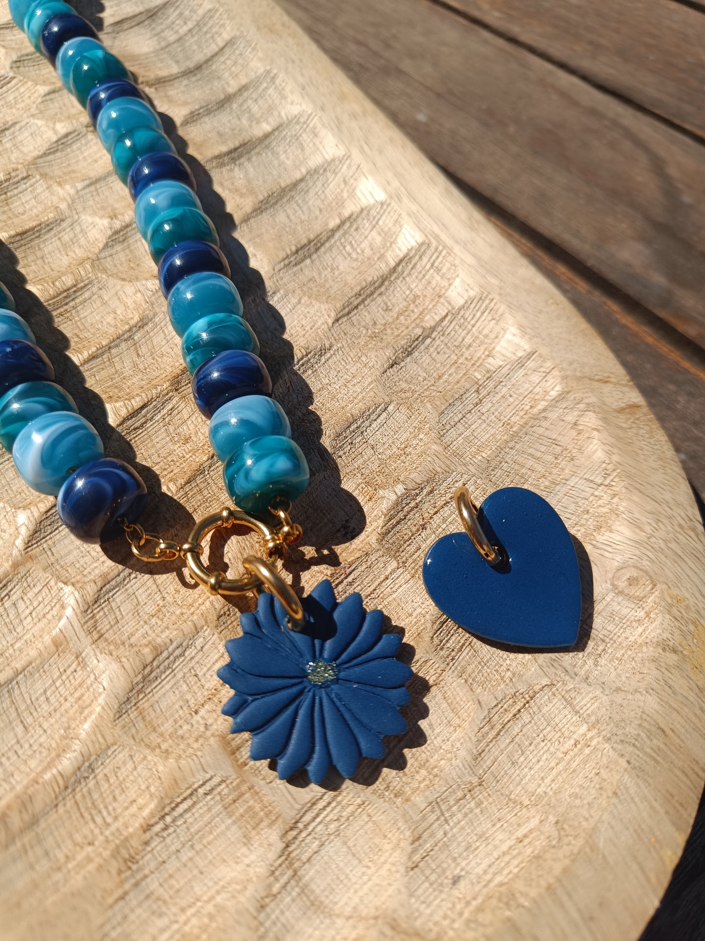 Collier alma bleu duo