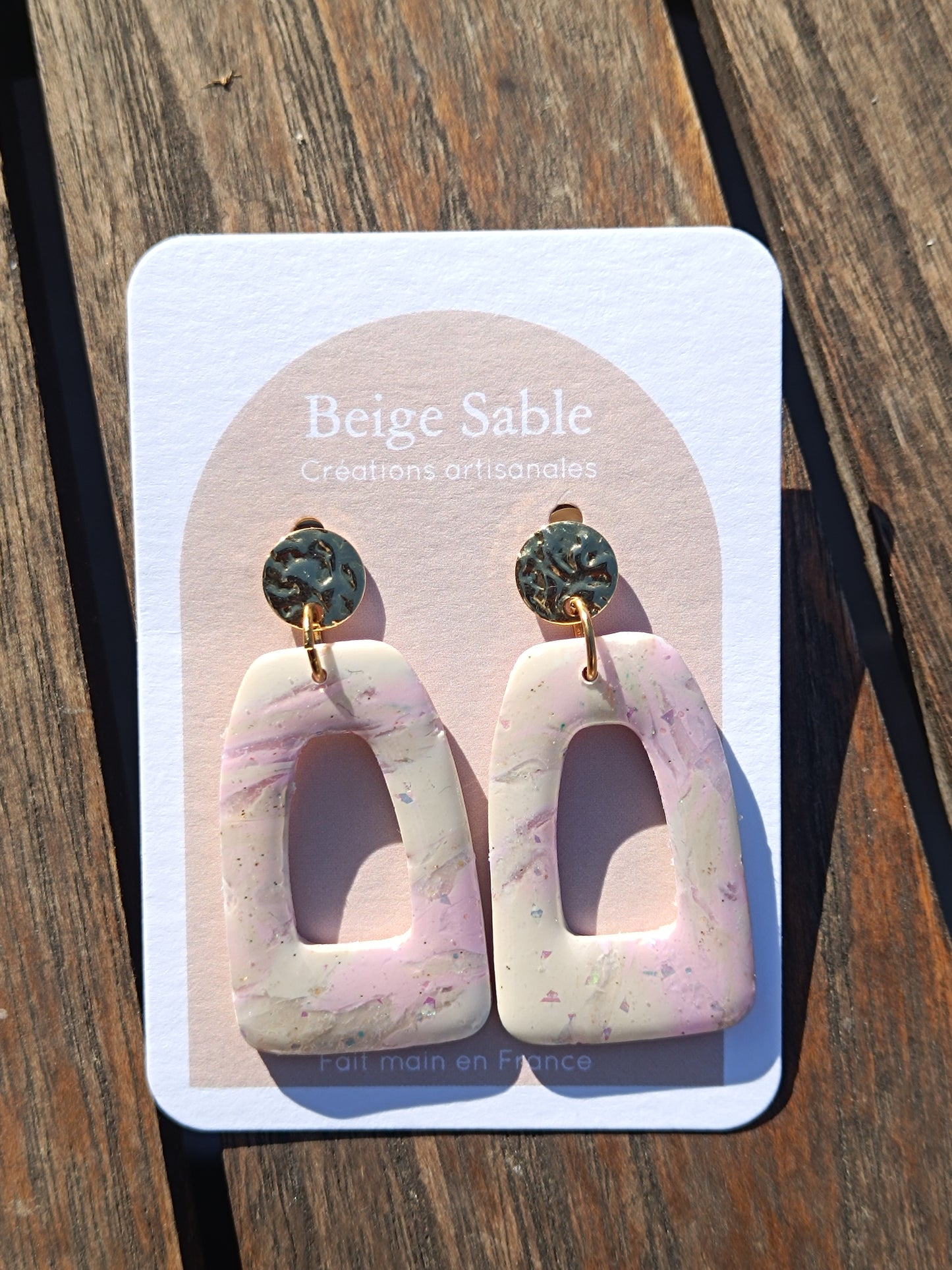 Boucles cora mix rose/beige