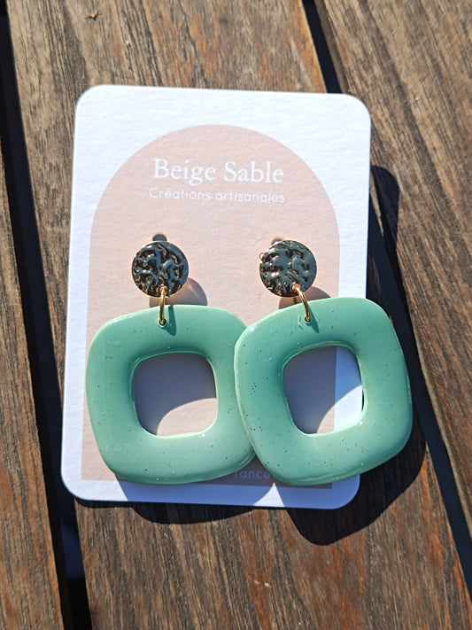 Boucles paty vert dégradé