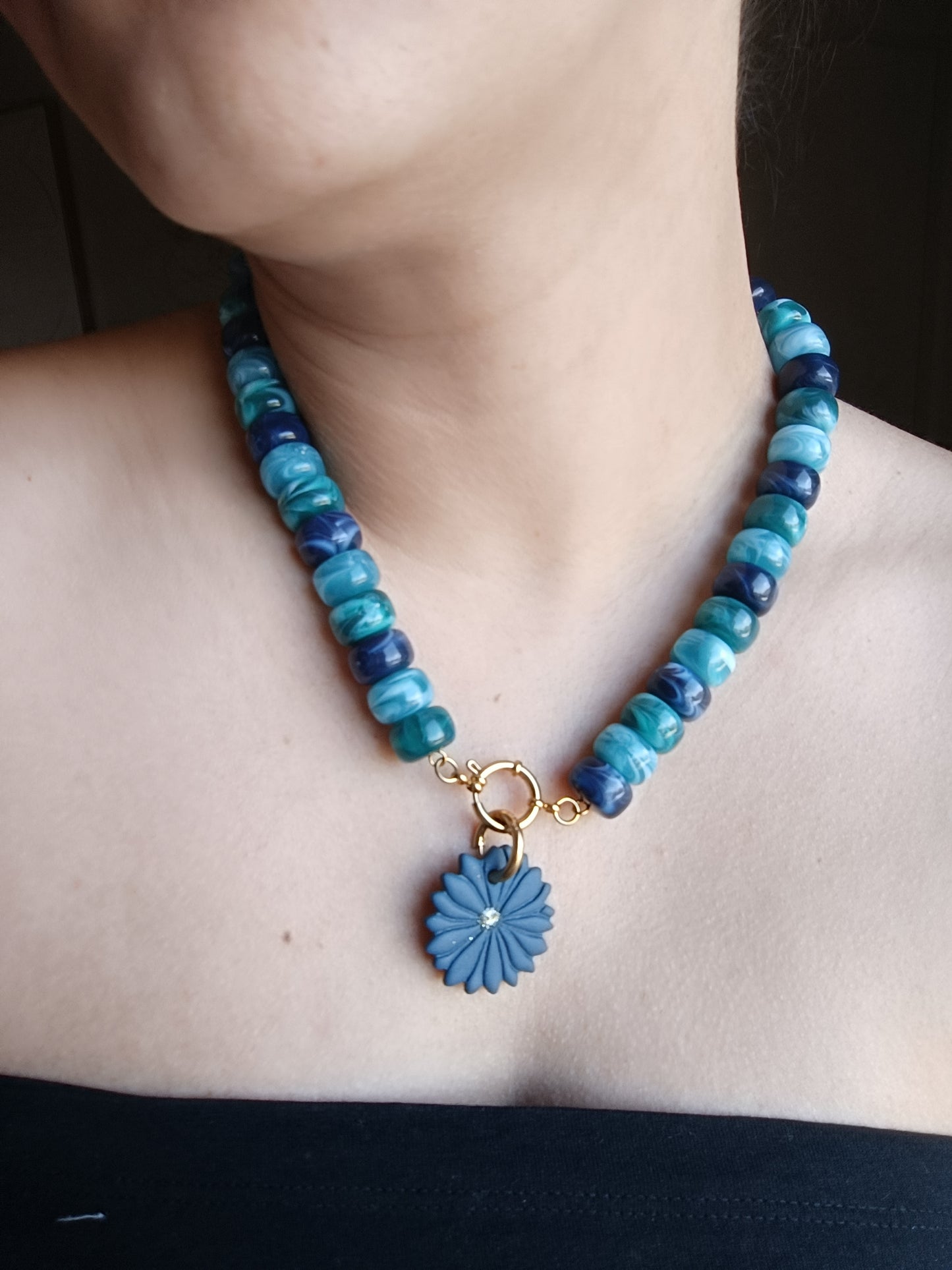 Collier alma bleu duo
