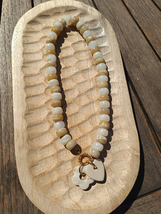 Collier alma beige