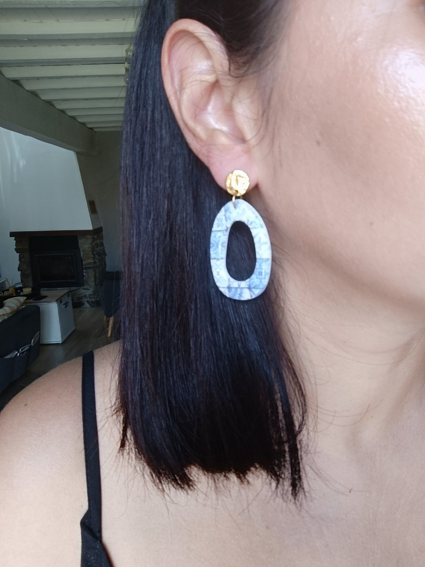Boucles alma carreaux