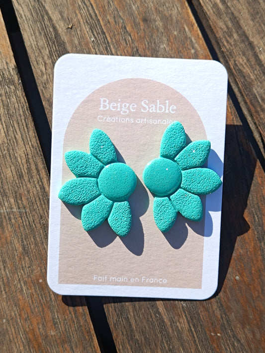 Boucles maggie Vert d'eau