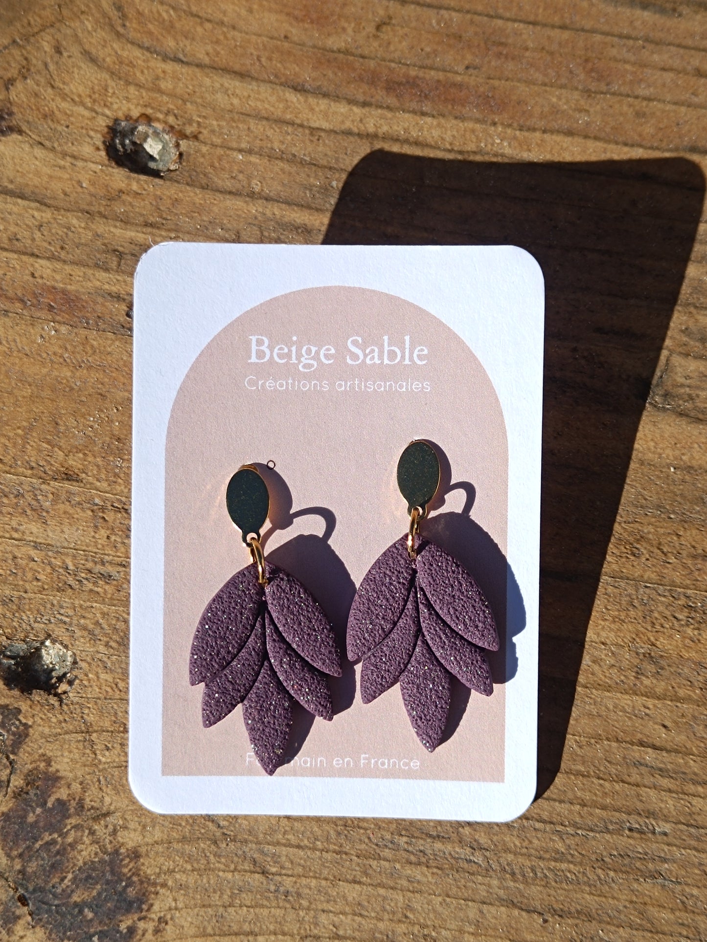 Boucles feuilla prune