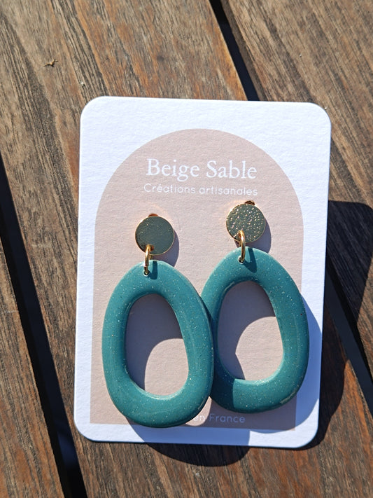 Boucles iggy vert émeraude profond
