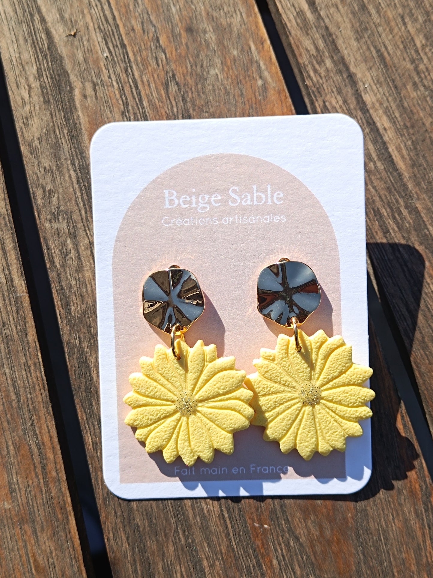 Boucles marguerites jaune