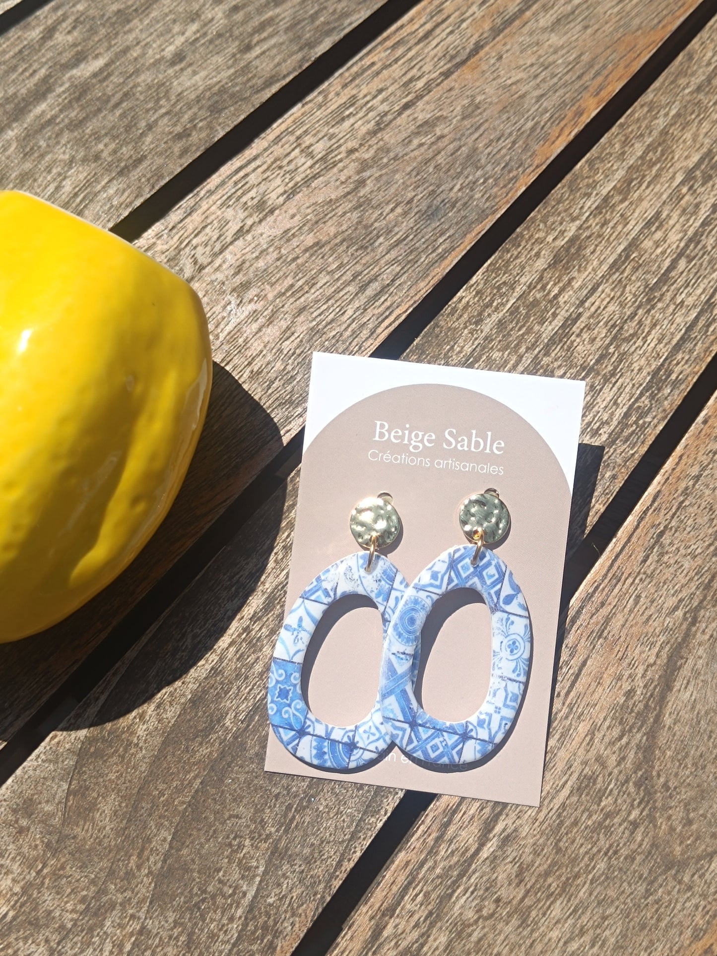 Boucles alma carreaux