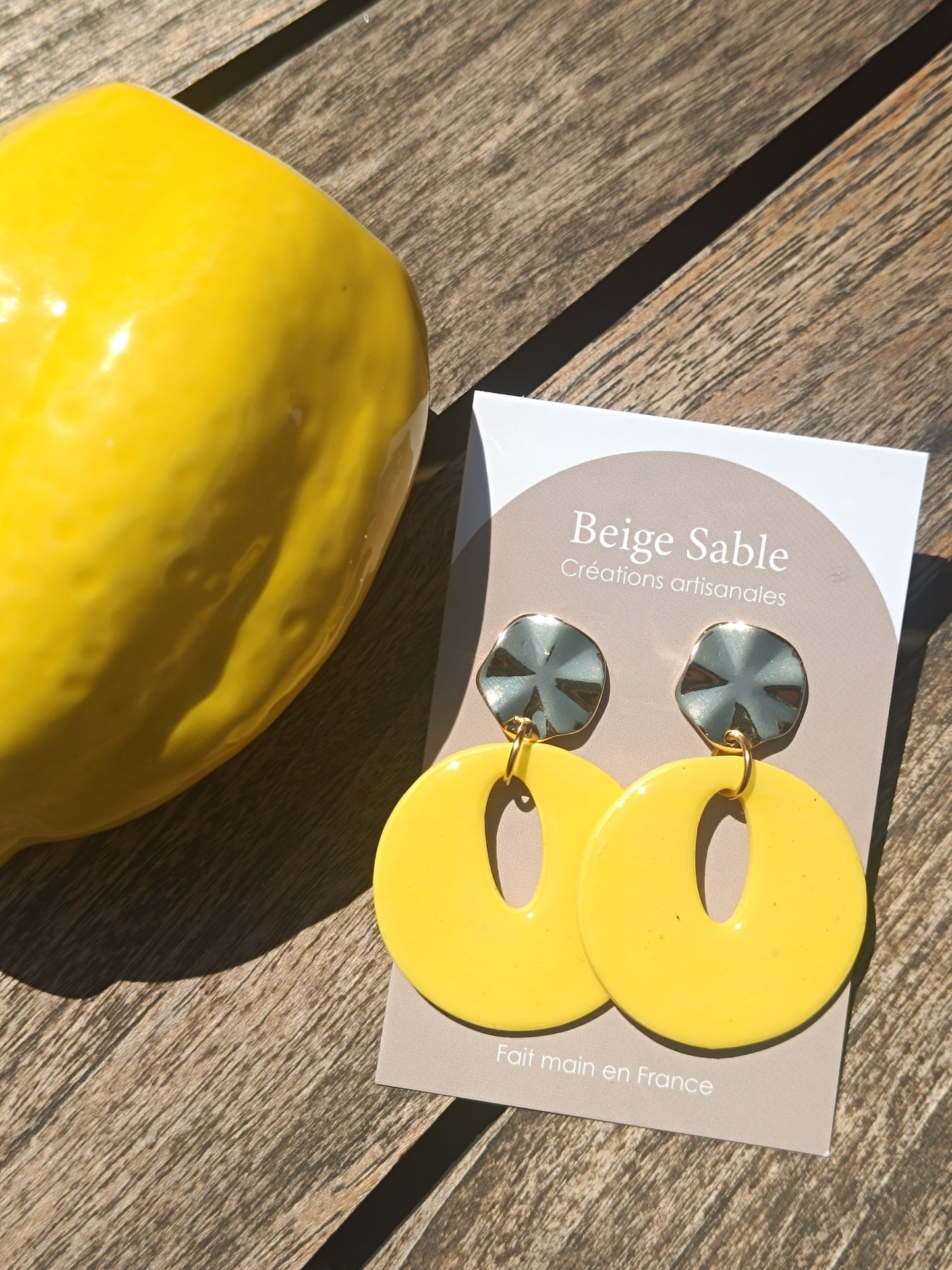 Boucles lova jaune citron