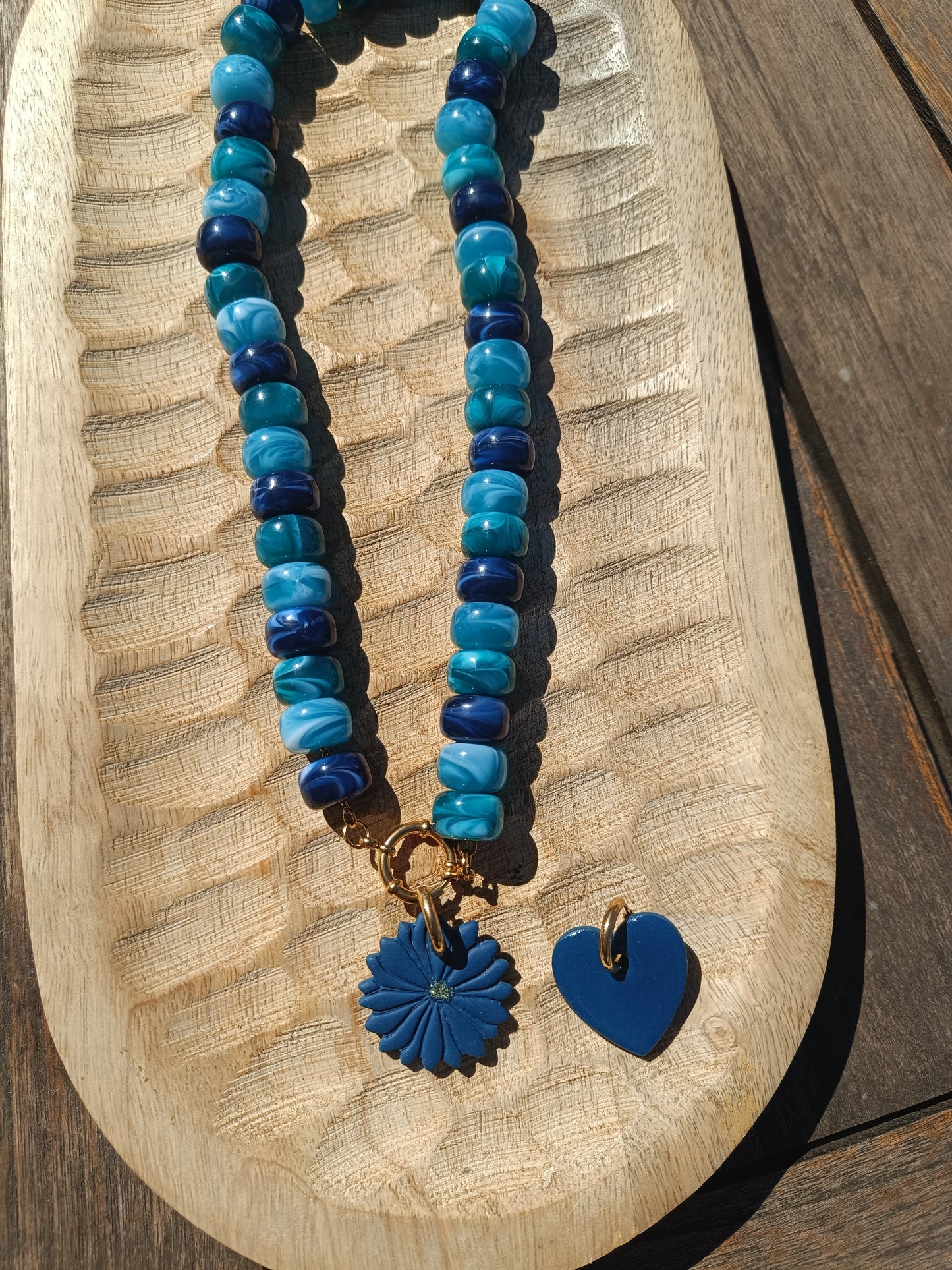 Collier alma bleu duo