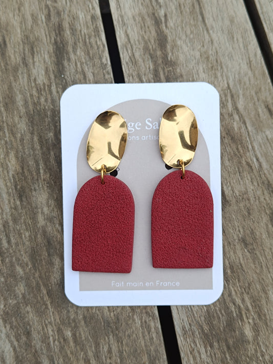 Boucles paloma longues bordeaux