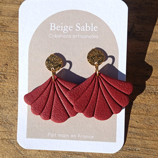 Boucles Prisca bordeaux