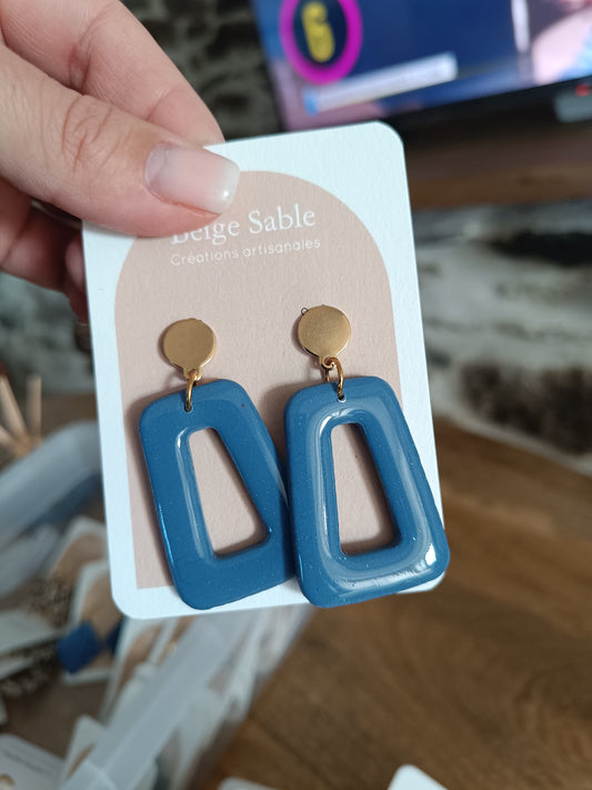 Boucles peza bleu jean