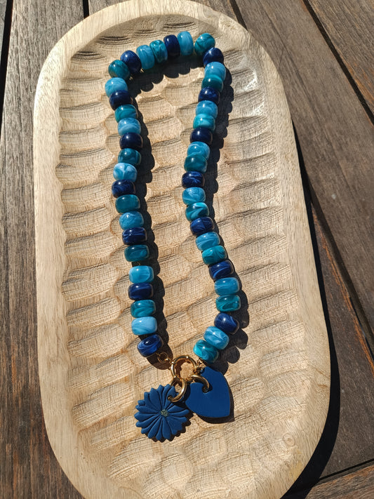 Collier alma bleu duo