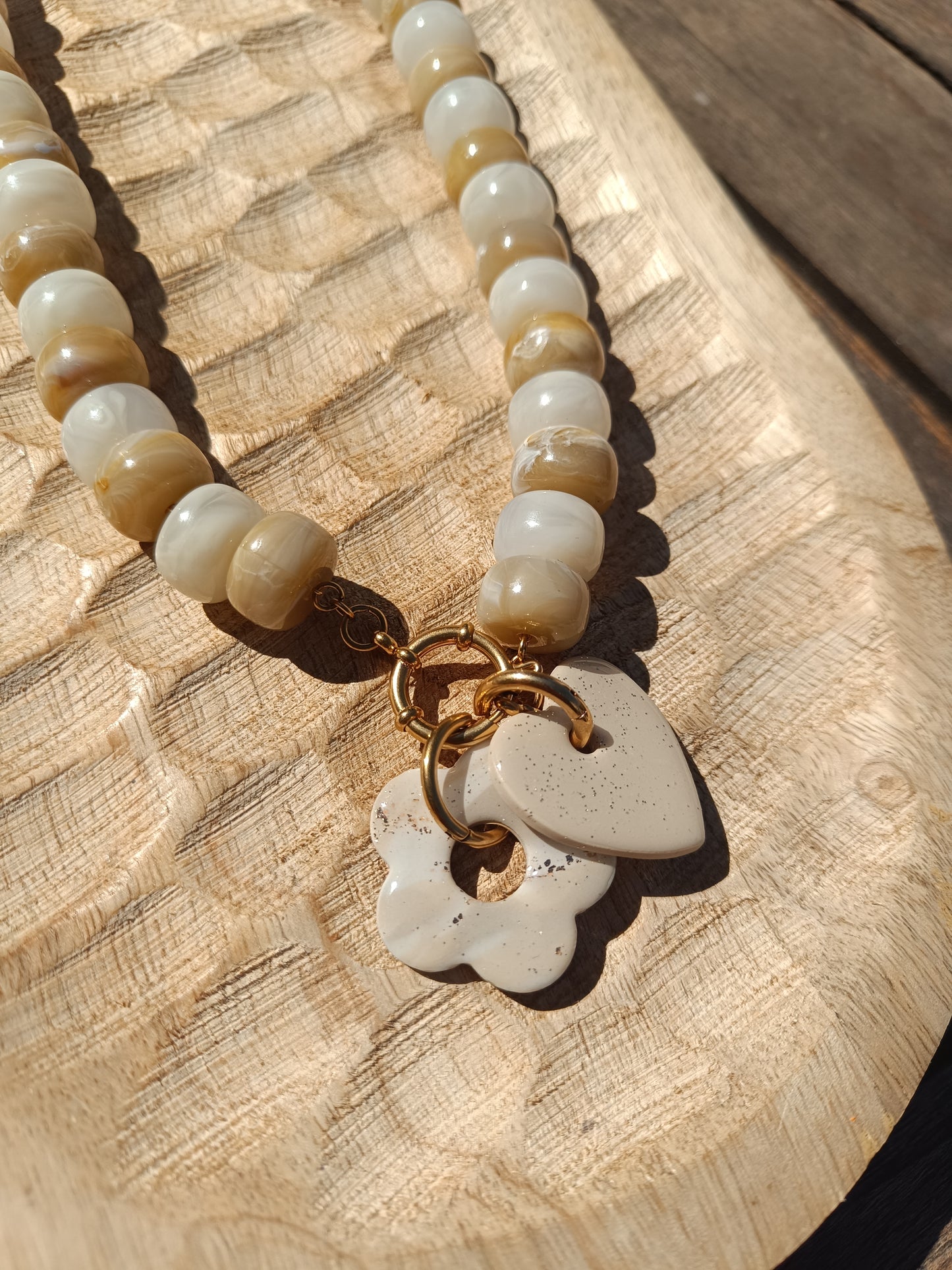 Collier alma beige