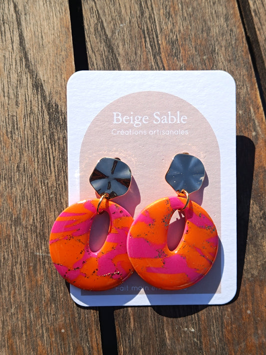 Boucles elsa mix fushia