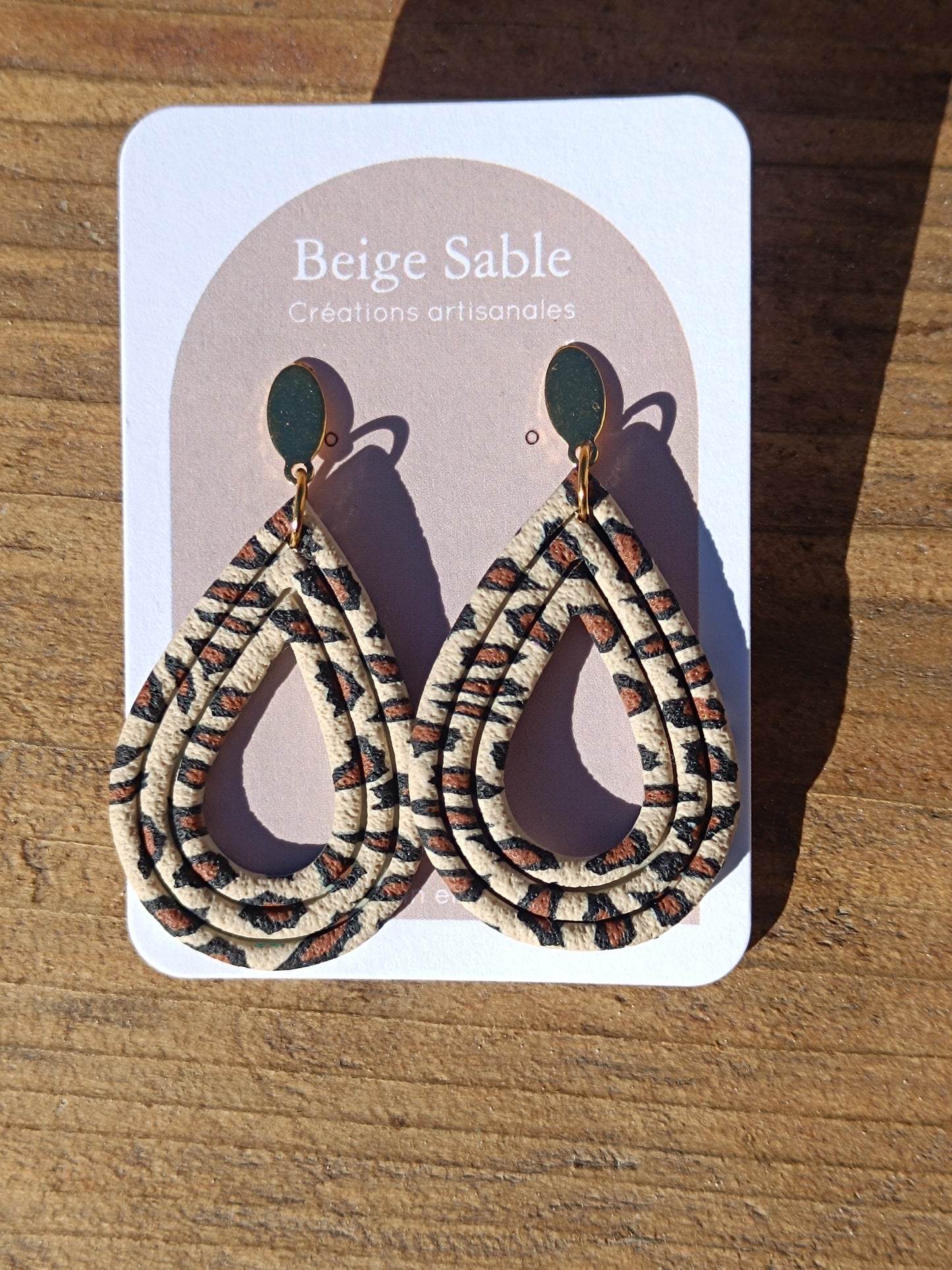 Boucles gouttes léopard