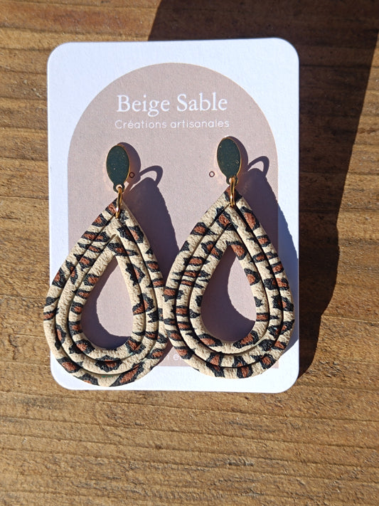 Boucles gouttes léopard