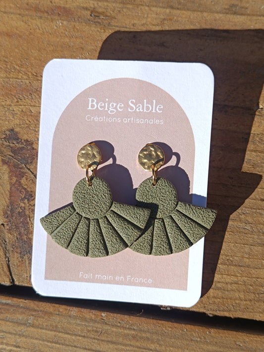 Boucles éventails kaki